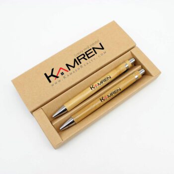 Most popular custom laser logo eco friendly recycle bamboo wooden ball pen with metal clip