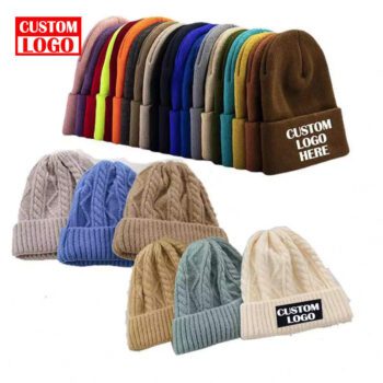 Oem high quality wholesale jacquard 100% acrylic warm knitted beanie custom acrylic knitted beanie