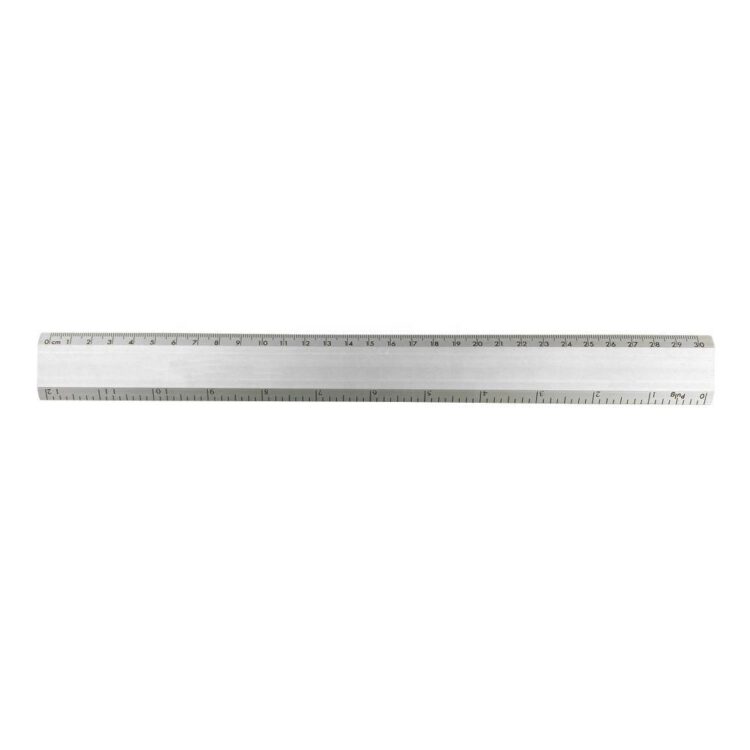 30cm aluminium ruler with both sides graduations in centimetres and inches promotional gifts aluminum ruler 30cm in stock