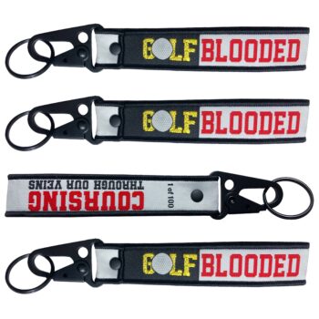 Custom embroidery woven fabric key tag both sided logo car lanyards key chain fabric strap keychain embroidery