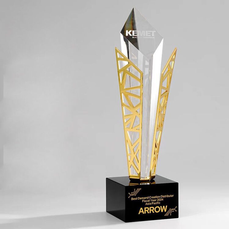 New design trophy and medal manufacturers blank crystal trophy crystal glass awards trophies