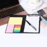 Hot sale aesthetic stationary sticky note journal notebook with sticky notes pad and pen & flags
