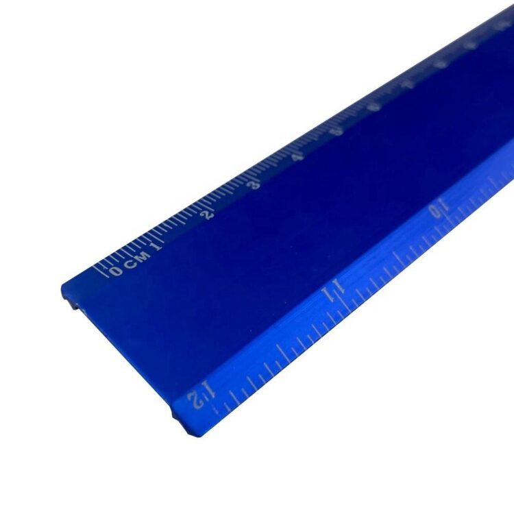 30cm aluminium ruler with both sides graduations in centimetres and inches promotional gifts aluminum ruler 30cm in stock