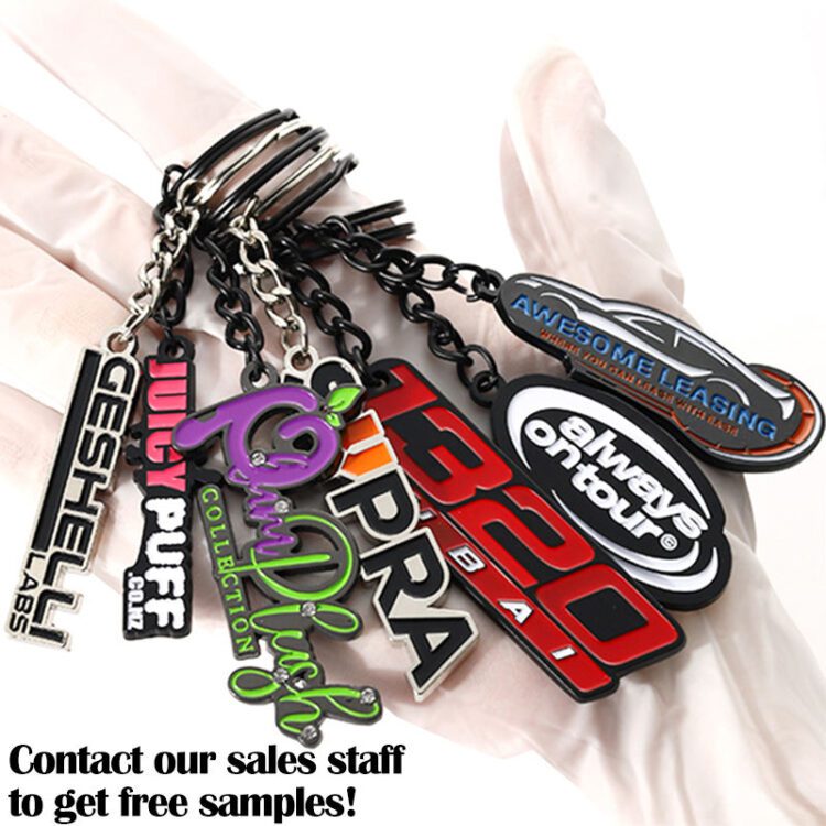 Make your own logo zinc alloy key ring enamel keychain custom metal keychains letter logo engraved keyring personalizad