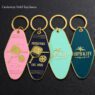 Customize keychain logo company brand letter zinc alloy metal 3d key chain gold silver enamel key ring keyholders souvenirs