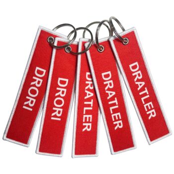 Remove before embroidery keychain aviation key tag flight keychain supply