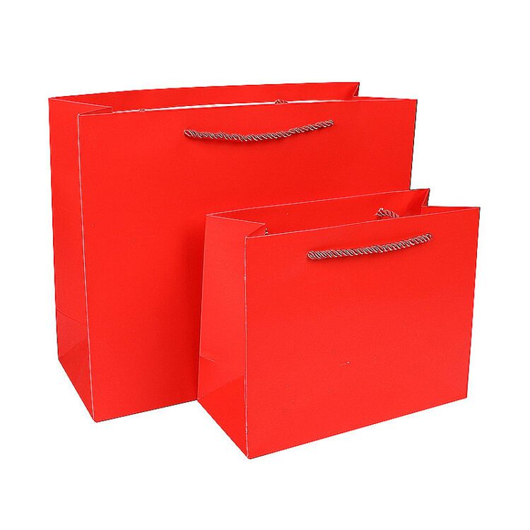 Solid color bag for packaging gift wrapping paper bags can be printed with any pattern or logo cheap paper bag