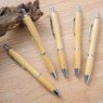 Personalized custom logo eco friendly recyle bamboo ballpoint pen with laser engraved customized printing for promotional gifts
