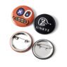 Factory wholesale offset blank metal tin tinplate 58mm cheap magnetic pin custom button badge