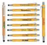 Most popular customer laser logo eco-friendly bamboo stylus wood ballpoint pen with touch screen stylus