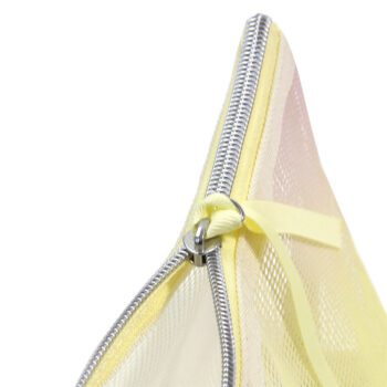 Wholesale zipper mesh pouch cosmetic organizer travel mesh makeup bag for cosmetics pencil case