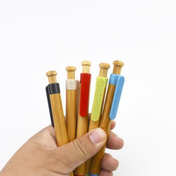 Wholesale bamboo promotional creative gift advertising pen biodegradable eco friendly wheat straw material bamboo ballpoint pen