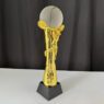 Customized competition sport gold baseball crystal glass trophies golf trophy crystal crystal basketball trophies