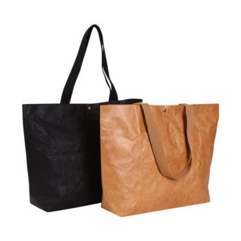 Wholesale custom low moq washable long handle reusable custom tyvek paper tote bag dupont tyvek bag coated tyvek bag with logo