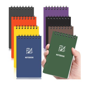 Custom memo outdoor office waterproof pocket notebook stone paper top spiral colored notepads plain
