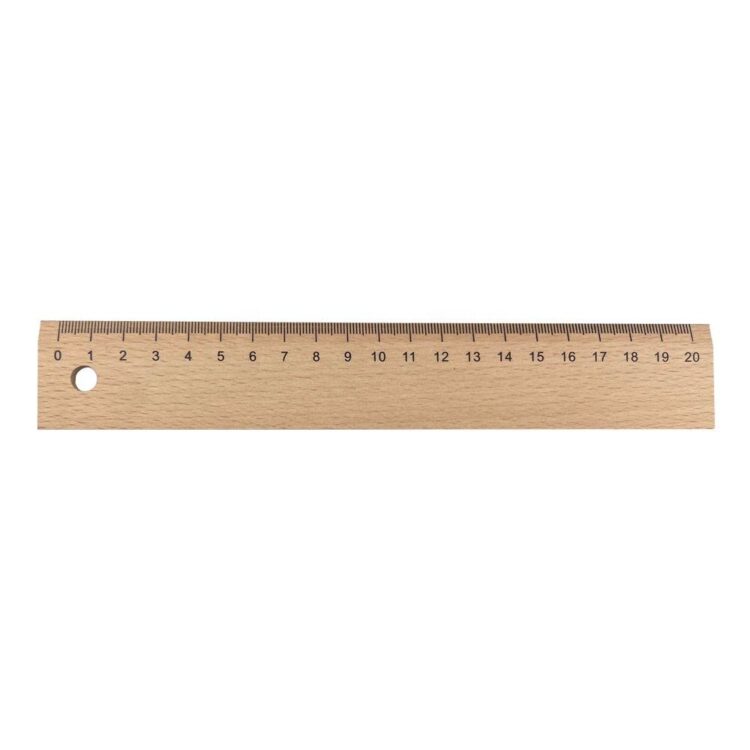 20cm natural beech wood ruler with one side graduation in centimetres promotional gifts wood ruler 20cm in stock