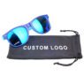 Promotional uv400 polarized men women classic custom two-tone advertising sunglasses with bag