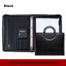 Wholesale a4 multifunction pu leather binder document folder with calculator and handle padfolio portfolio folder
