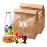 Custom logo eco reusable waterproof large mini capacity thermal insulated cooler freezable brown paper tyvek lunch bag for women