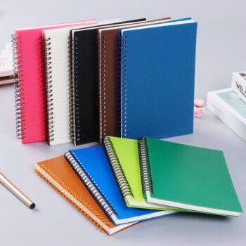 Wholesale spiral notebook custom logo diary print brand note book pu cover notebook a5 logo leather journal notebook coil book