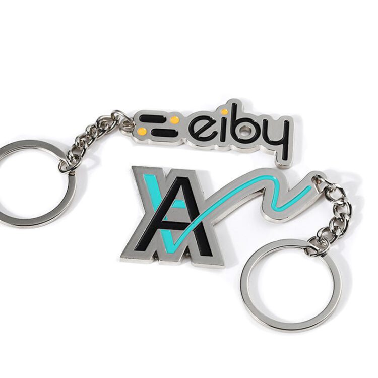 Design your own personalized keychains 2d 3d brand letter name zinc alloy metal key ring manufacturer custom metal keychains