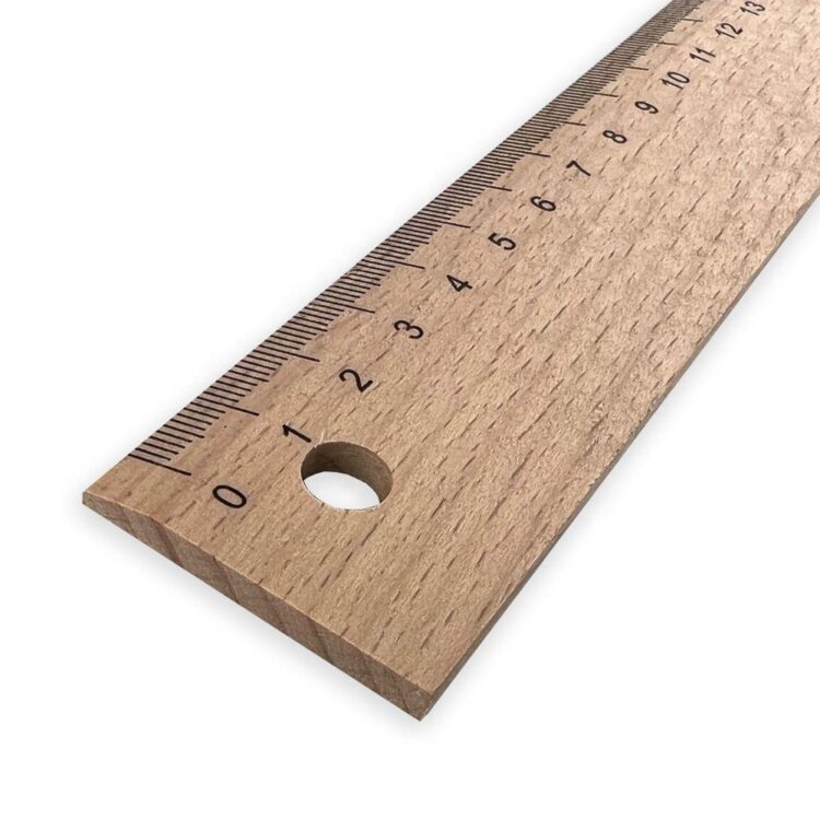20cm natural beech wood ruler with one side graduation in centimetres promotional gifts wood ruler 20cm in stock