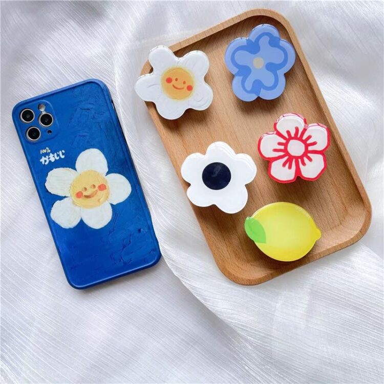 Waterproof custom epoxy mobile pop phone sockets acrylic phone holders grips