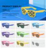 Hot sale promotional custom shield logo 100% uv400 protection lenses classic women men square sunglasses
