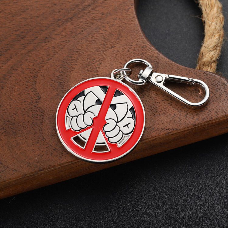 Wholesale fashion 2d 3d anime keychain metal zinc alloy enamel key chain ring lovely cartoon kawaii key chains for girls gifts