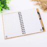 Eco custom design b6 bamboo hardcover journal diray agenda spiral notebook for school stationery and business
