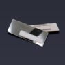 Wholesale custom logo blank staff name badge stainless steel metal nametags hotel employee magnet name tag pin