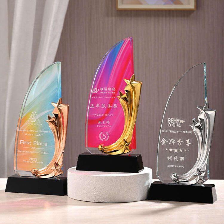 Wholesale k9 blank crystal plaque uv printing awards blank plaque k9 crystal trophy award