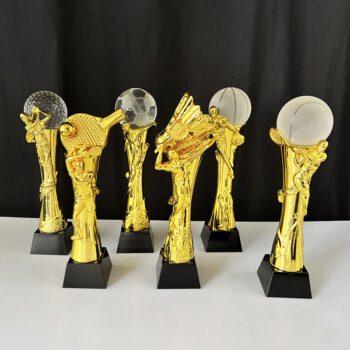 Customized competition sport gold baseball crystal glass trophies golf trophy crystal crystal basketball trophies