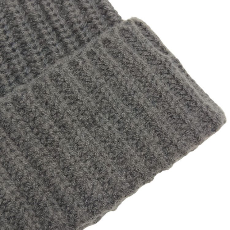 Wholesale thick heavyweight knitted winter hats custom warm blank knit beanie