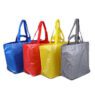 Wholesale eco pp woven huge tote bag rpet coated foldable recyclable shopping woven tote bags with custom printed logo