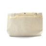 Wholesale custom eco friendly blank button makeup pouch recycled plain cotton canvas cosmetic bag