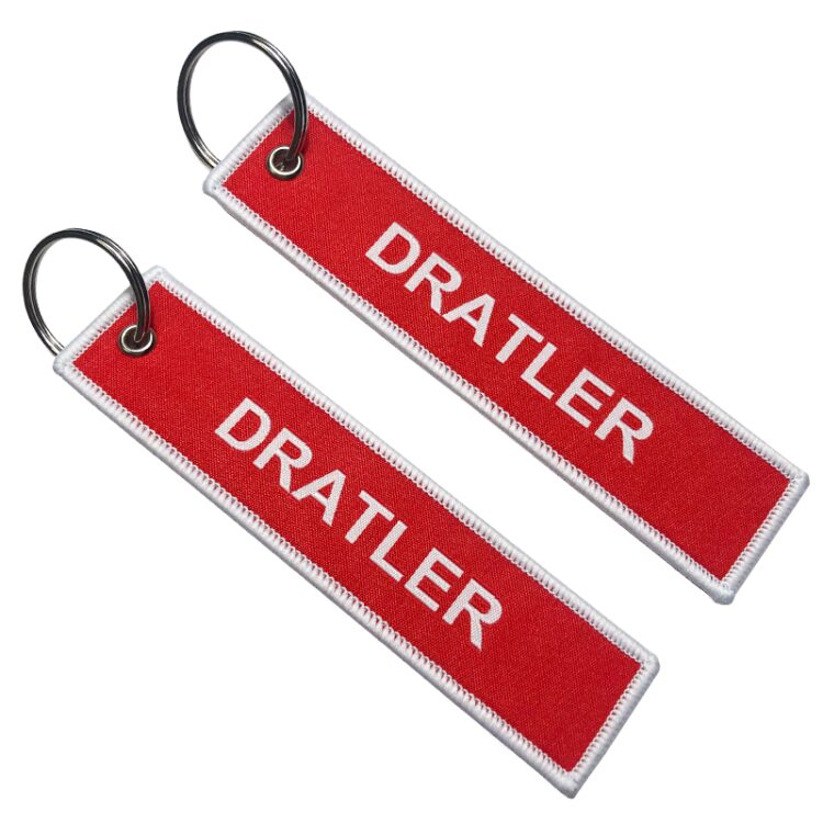 Remove before embroidery keychain aviation key tag flight keychain supply