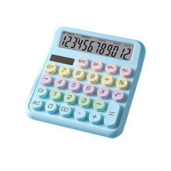 Custom 12 digit double power special cheap solar calculator cute calculator student electronic dual calculator