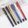 Customized high quality promotional branded luxury business heavy weight metal roller ball point pen with custom logo gel ink