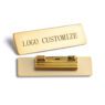 Custom stainless steel metal nametag hotel staff name badge with safety pin modern name badges