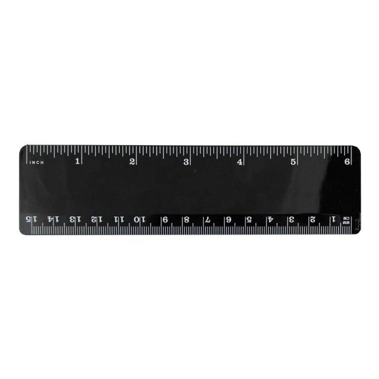 Solid 15cm plastic ruler with one side graduation in centimetres and inches promotional gifts plastic ruler 15cm in stock