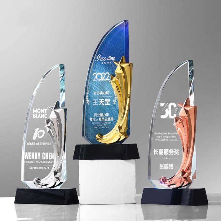 Wholesale k9 blank crystal plaque uv printing awards blank plaque k9 crystal trophy award