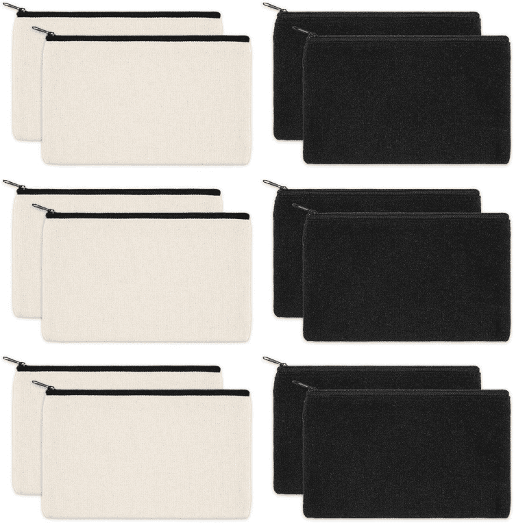 Custom design logo printed plain organizer gift portable makeup pencil cotton canvas pouch toiletry travel make-up cosmetic bag