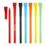 Eco-friendly colored recycled craft paper tube and cap stick ball pen with wrap custom logo print ballpoint pen