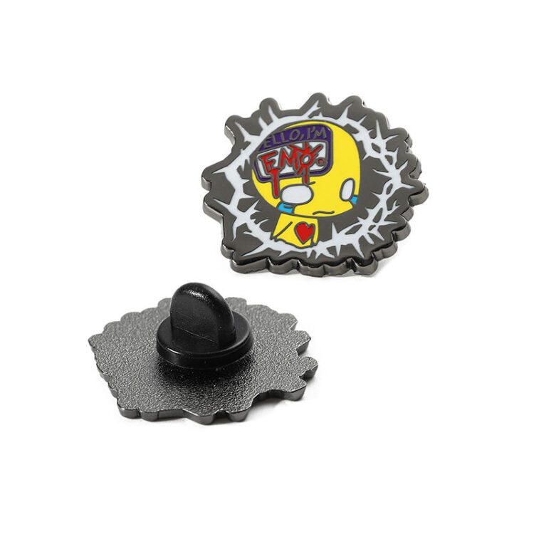 No minimum bulk soft harf enamel pin custom design fashion zinc alloy metal pin brooch 3d cute cartoon anime animal badge pin