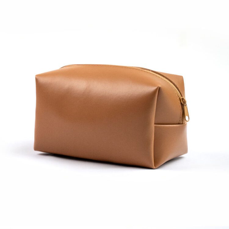 Portable waterproof storage purse minimalism travel makeup bag fashion letter pu leather cosmetic bag for women girl daily use