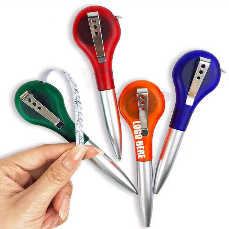 High quality promo products multi-functional measuring tape ball ballpoint pen with measuring tape ruler