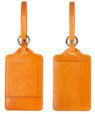 Free sample wholesale price custom leather suitcase bag tags luggage tags airline
