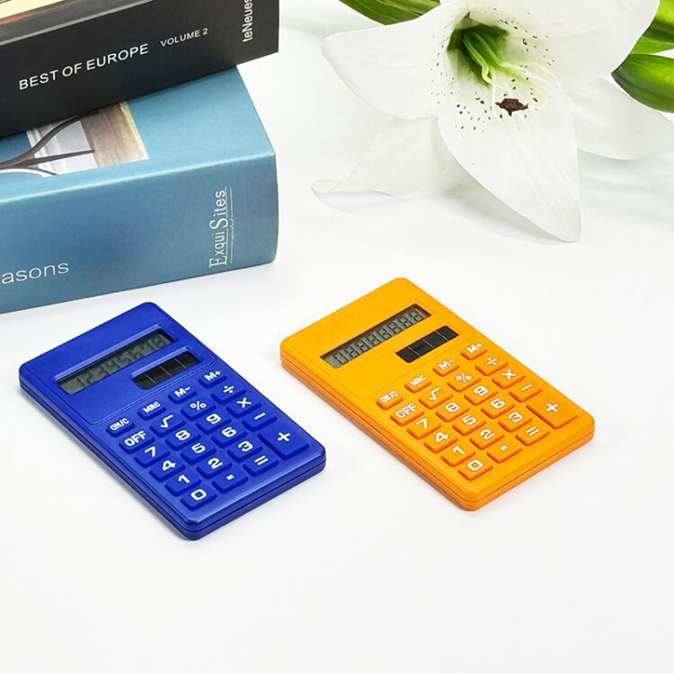 Mini cute calculator for school students office solar custom colorful pocket custom dual power smart basic 8 digit