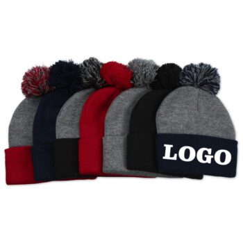 Customizable beanie binnie hats pom winter hat waterproof merino oversized branded custom manufacturers beanies